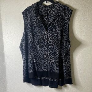 Elegant Black Leopard Print Blouse